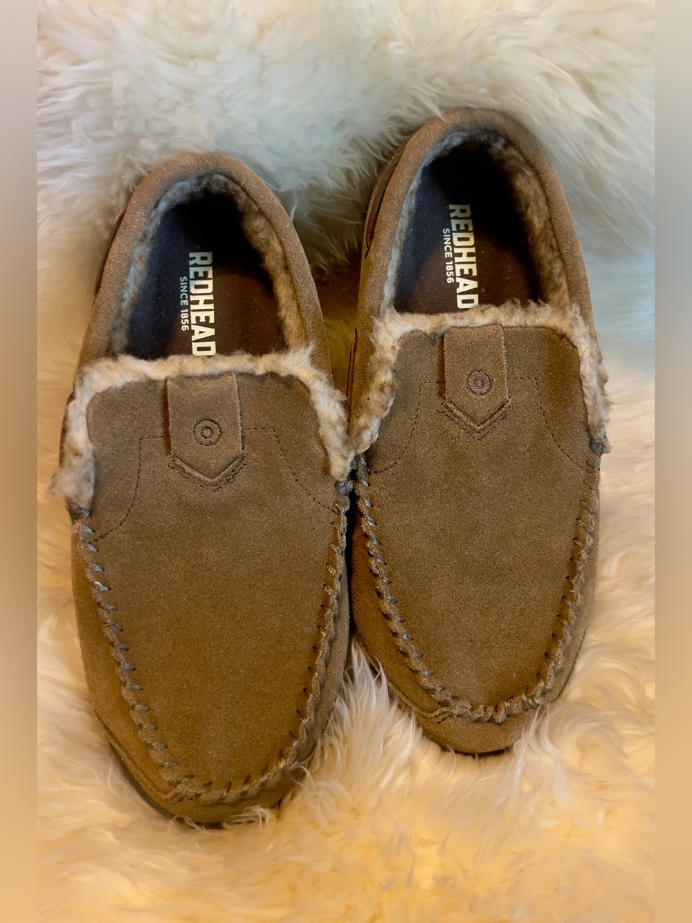 RedHead Men's Chestnut Suede Moccasin Slip-Ons size 9